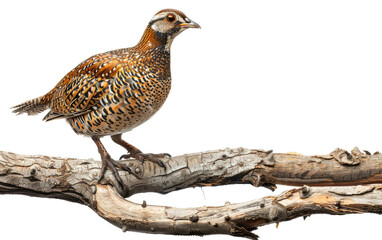 Obraz premium Wooden Branch Grouse isolated on transparent Background