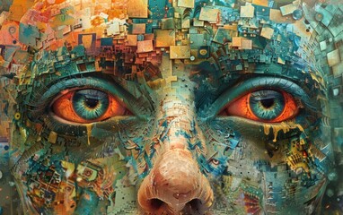 NFT artwork showcases digital abstraction and surreal landscapes. A blend of modern technology and...