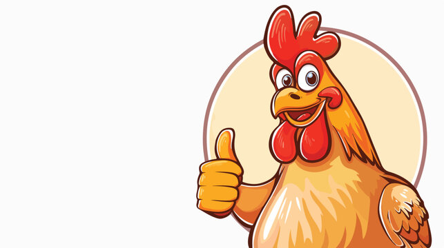Cartoon chicken with thumb up - Chicken Logo Cartoon