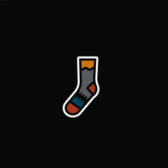 Original vector illustration. The icon of warm winter socks.