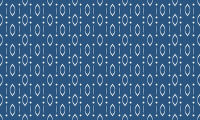 geometric abstract shape art in seamless pattern style illustration in blue background.