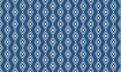 geometric abstract shape art in seamless pattern style illustration in blue background.
