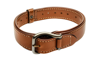 Collar Crafted in Leather for Dogs isolated on transparent Background
