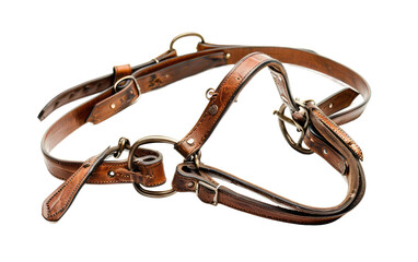 Leather Bridle for Horses isolated on transparent Background