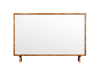 Blank whiteboard isolated on transparent background, PNG available