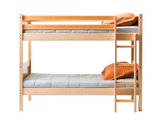 Bunk bed isolated on transparent background, PNG available