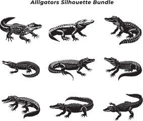 alligator silhouette bundle