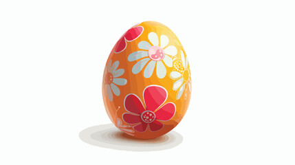 Easter egg isolated on the white background flat vector