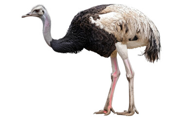 The Enigmatic Ostrich: Nature's Curious Creation isolated on transparent Background