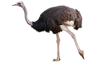 Flightless Marvels: The World of Ostriches isolated on transparent Background