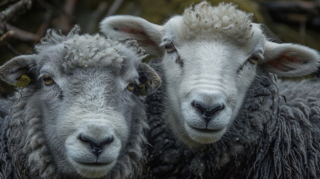 Close-up photo of sheep