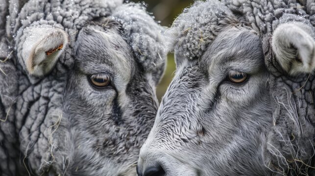 Close-up photo of sheep