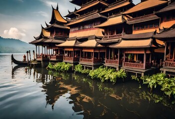 Fototapeta premium Chinese temple in the morning