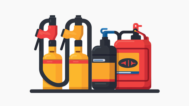 Fuel container flat design vector illustration