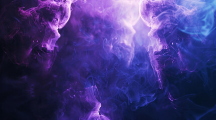 Abstract Purple Smoke Background with Dynamic Swirling and Flowing Texture