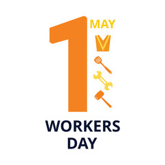 Cartel del día internacional del trabajador. Vector - 775105176