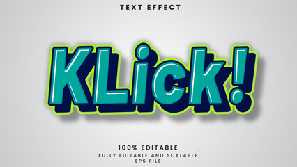 Klick editable text effect	