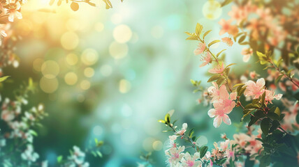 Obraz na płótnie Canvas spring and flowers background