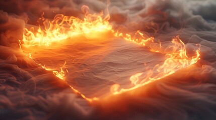 a white sheet of paper laying with a flame coming out of it, against white back ground - obrazy, fototapety, plakaty
