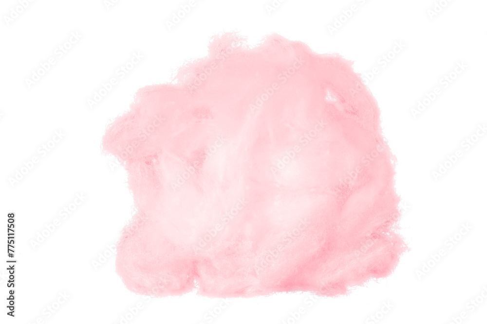 Wall mural Pink absorbent cotton on a sheer background.