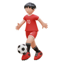 player dribbling the ball 3d character