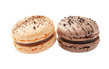 Delectable Macarons isolated on transparent Background