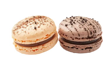 Gordijnen Delectable Macarons isolated on transparent Background © aneeb