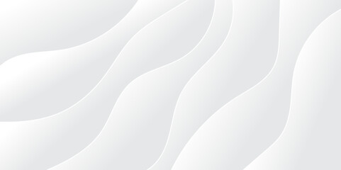 Obraz premium Abstract white and light gray wave modern soft luxury texture with smooth and clean vector subtle background illustration. 