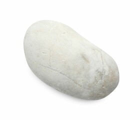 Fototapeta na wymiar One light stone isolated on white, top view