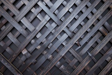 A lattice texture with crisscross stripes, offering a geometric and structured background for architectural or design-focused projects - obrazy, fototapety, plakaty