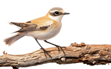 Rustic Twig Rest Stop for Wheatears isolated on transparent Background