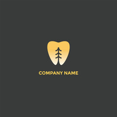 simple natural tooth logo. dental tree logo. tooth tree branch logo.