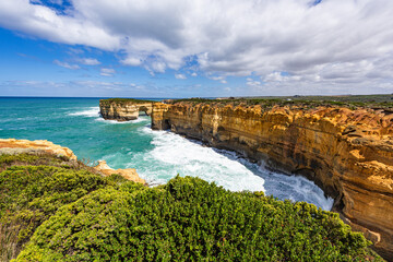 Eroded cliffs in Port Campbell National Park, Great Ocean Road, Australia