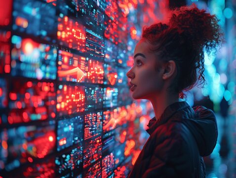 Create a real-time digital broadcast scene highlighting technologies enabling live streaming content