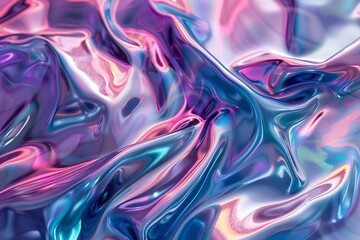 Ethereal Holographic Marble Pattern Design