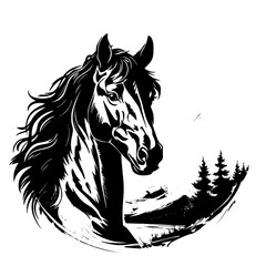 horse head silhouette