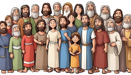 Followers of Jesus. David, King Solomon, Ruth, Noah, Samson, Mary, Lazarus, Sarah, Zacchaeus.