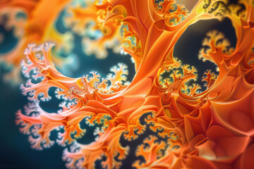 "Abstract Fractals": Explore the mesmerizing world of fractal geometry, capturing the self-similar patterns and structures that repeat at different scales