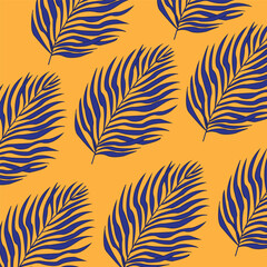 Set of leaves. Handmade decorative elements. Vector illustration