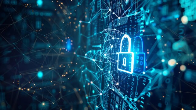 Zero trust security model, illustrating the principle of not trusting any device inside or outside the network without verification low texture