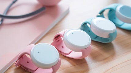 Wearable fertility trackers, depicting devices that help individuals monitor reproductive health and plan for pregnancy no dust