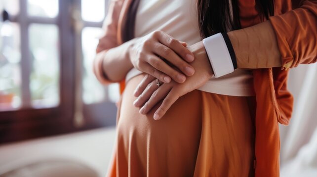 Wearable fertility trackers, depicting devices that help individuals monitor reproductive health and plan for pregnancy no dust