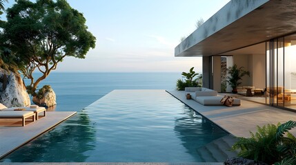 Tranquil Ocean Views A Minimalist Afternoon of Relaxation