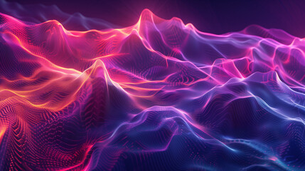 Obraz premium Wave form lights beam - Abstract background