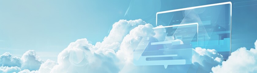 Virtual desktops in the cloud, illustrating remote access to a personal desktop environment from any device low texture