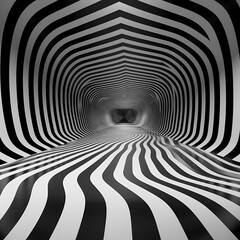 Black and white bold stripes pattern, illusory motion