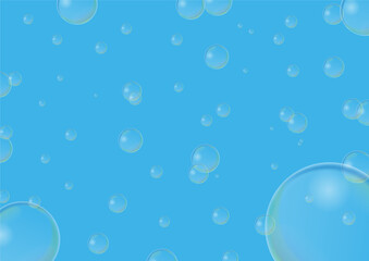 水中の泡の背景イメージ素材04_横