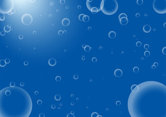 水中の泡の背景イメージ素材01_横