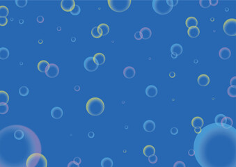 水中の泡の背景イメージ素材03_横