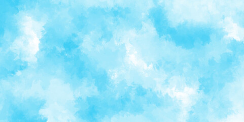 Abstract watercolor sky background. Pastel blue and white cloudy sky background. creative design wallpaper